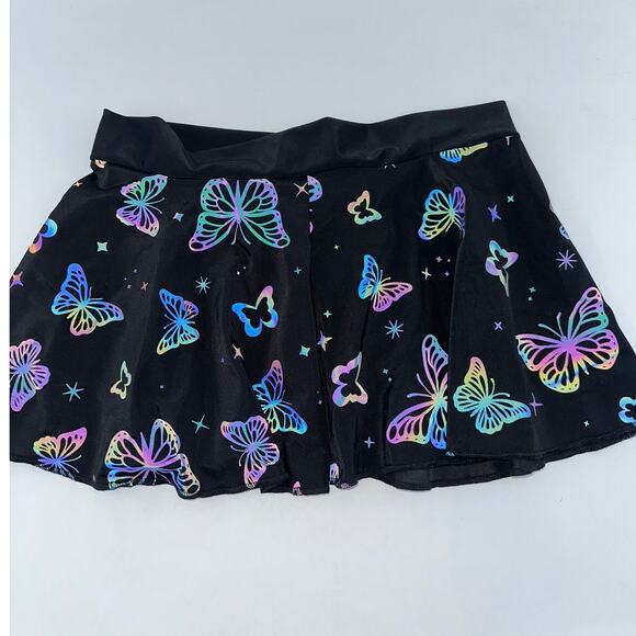 iHeartRaves Women's Black Lucid Flight Rainbow Reflective Skirt Size M - Picture 8 of 11